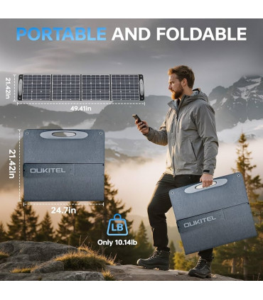 Преносим сгъваем соларен панел OUKITEL PV100