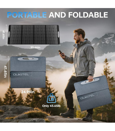 Преносим сгъваем соларен панел OUKITEL PV400E